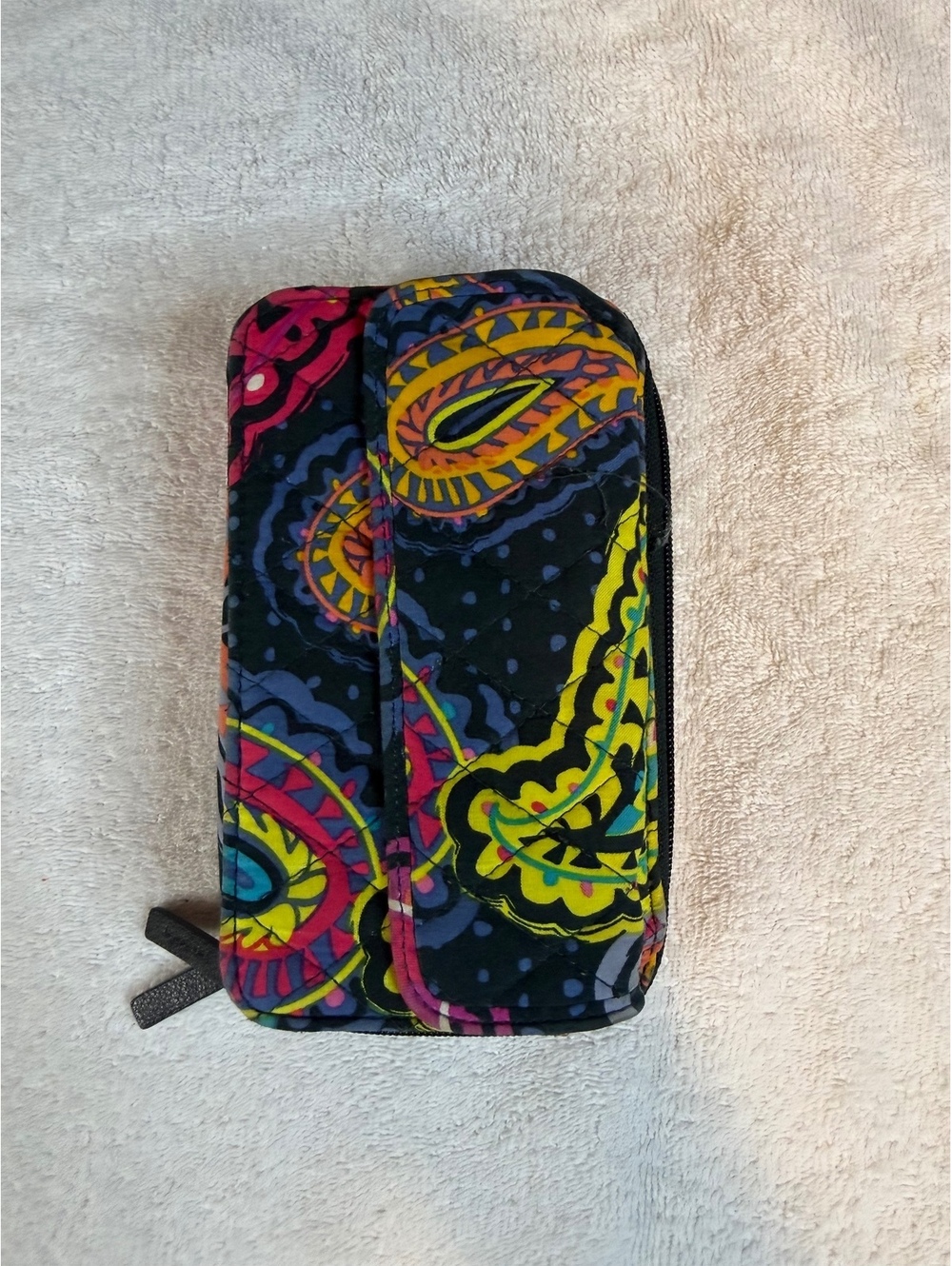 Vera Bradley Multi-Color Paisley Print Wallet with Red Interior - #1265
